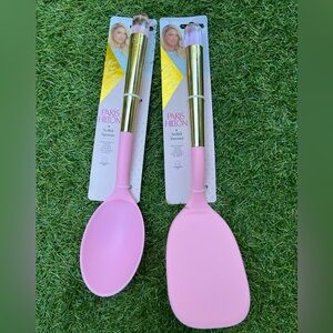 Paris Hilton Pink Jewel Solid Spoon & Turner Set 2pcs